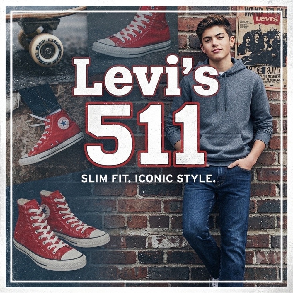 Levis 511 Slim Fit Boys Jeans Dark Wash Denim 16 Reg W28 Youth Back To School